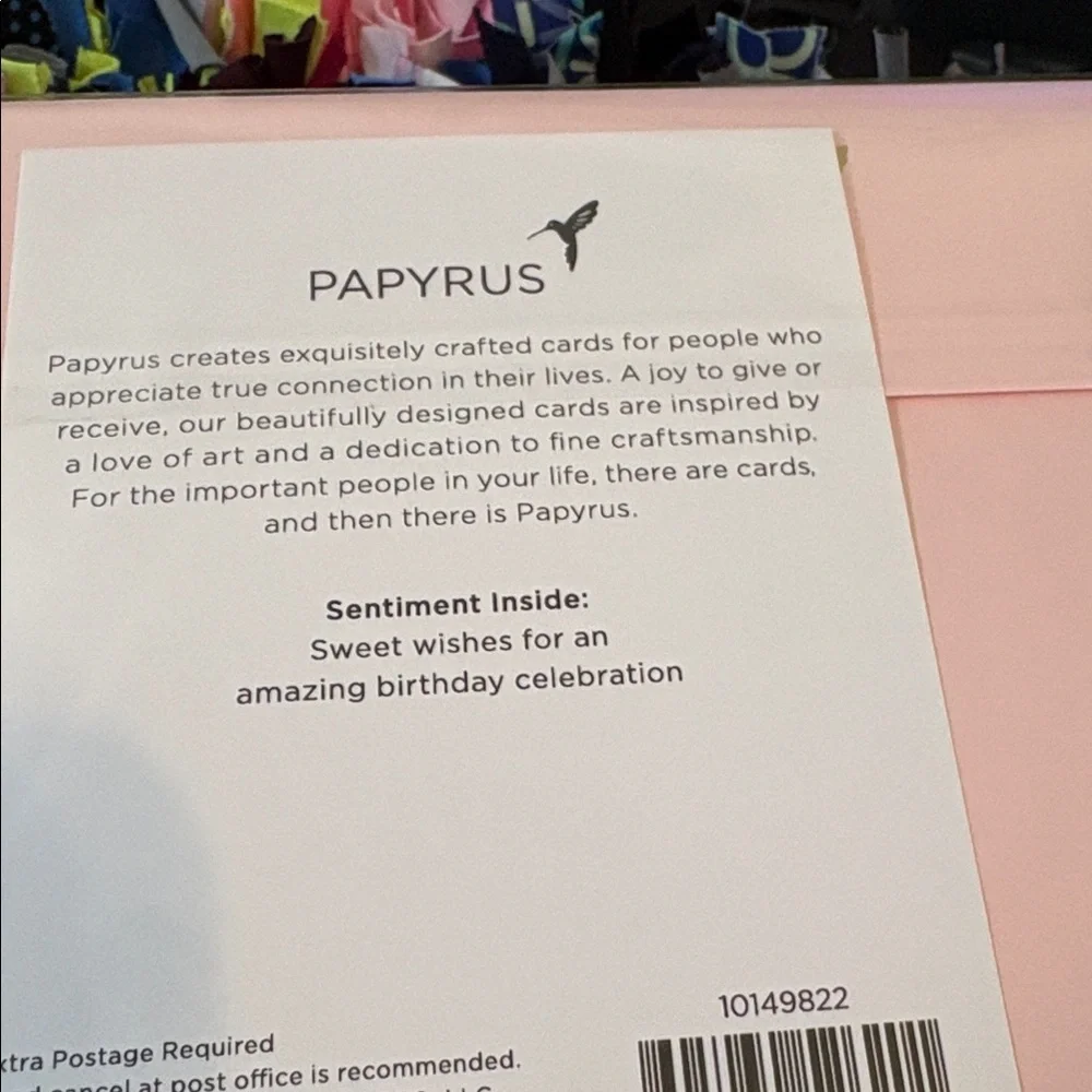 🆕Papyrus Recycled Curled Paper Birthday Greeting Card